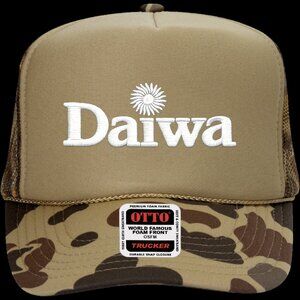 Camouflage Daiwa Mesh Otto Foam Trucker Snap Back Hat Cap
